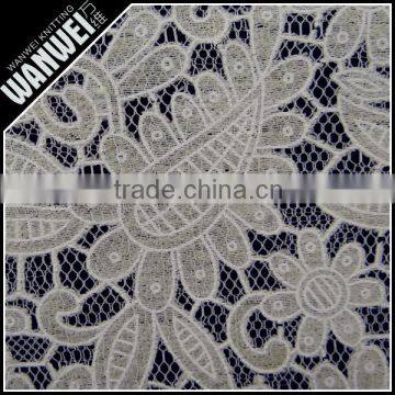 Grey Design for Order Nylon Cotton Knitting for Arab Caloco Ladies Dress Burn-out Fabric photo-3