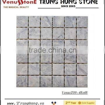15*15 Grey Polished Marble Mosaic Tiles photo-6