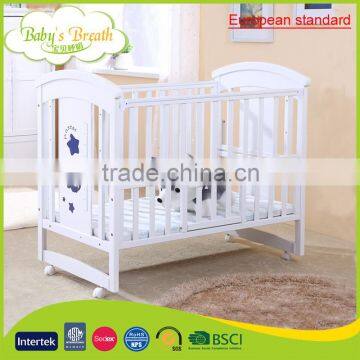 WBC-31A european standard wholesale baby cribs wood luxury baby bed