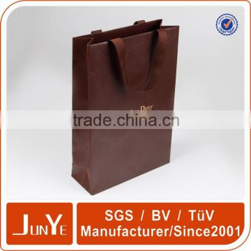 Christmas gift hot stamp brown paper bags with handle