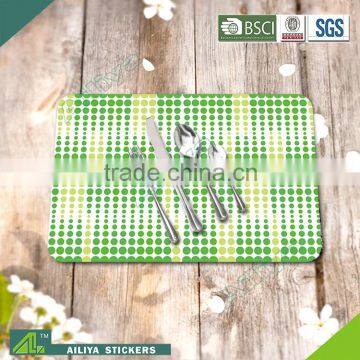 cheap eco-friendly kitchen advertising colorful promotional printed pp felt placemats