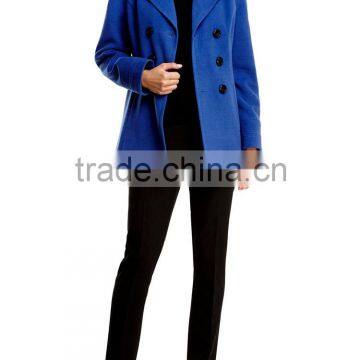 2015 Latest Women Fashion Winter Cobalt Peacoat Jacket photo-2