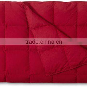 Soft Polyester Shell down throw blanket