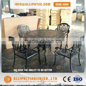 Hot selling fashionable cast aluminum patio furniture in outdoor garden