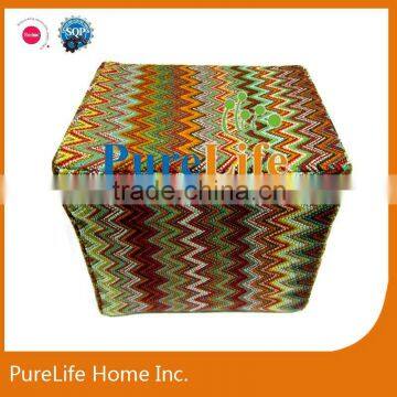 SZPLH Zig Zag Knit Cube Stool