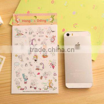 China ECO-friendly Non-toxic Cute Custom Cartoon PVC Paper Sticker