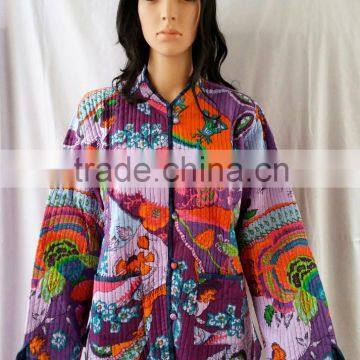 Indian Handmade Kantha Reversible Jacket Handmade Kantha Jackets