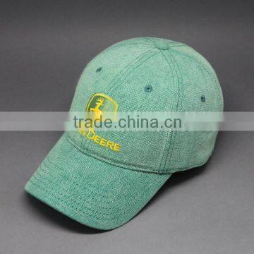 COTTON WASHED BASEBALL CAP WITH EMBROIDERY
