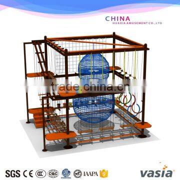 2016 hot selling interesting climbing rope course indoor playground equipment