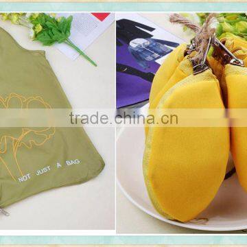 lemon folding tote bag/polyester foldable shopping bag/canvas pouch shopping bag