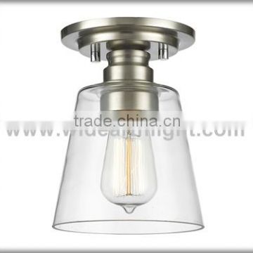 UL CUL Listed Hotel Ceiling Light With Clear Glass Shade And Edison Bulb C50382