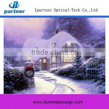 2015 Lastest Winter Landscape Painting With Led Light For Gift Cheap China Factory Wholesale