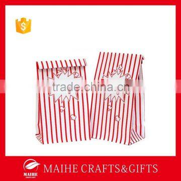 Square Bottom Grease Proof Paper Bags For Popcorn