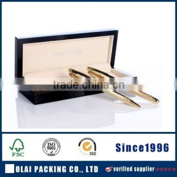 elegant large wooden gift box for double pens