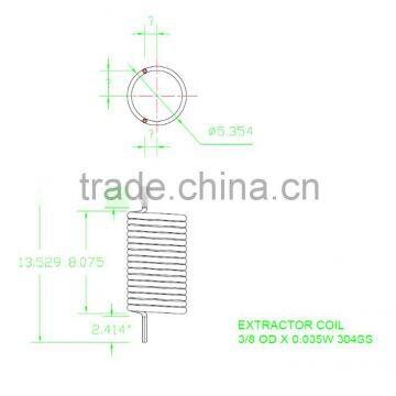 Customized TP304/TP316L heat exchanger stainless steel coil tube air heat exchanger