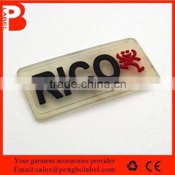 Direct factory custom embossed silicone pvc 3D patch rubber patch