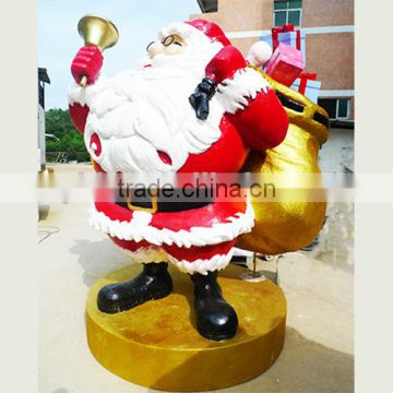 fibreglass Christmas santa claus decoration giant indoor or outdoor front door figure