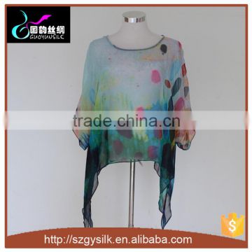 customied digital print silk kaftan