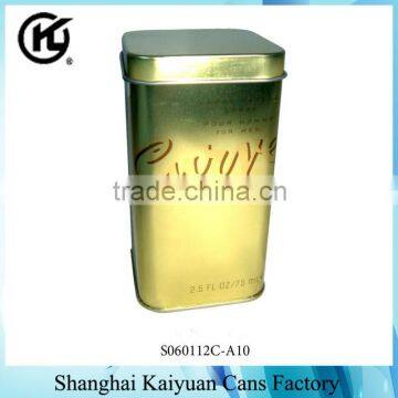 High Quality Square Perfume Gift Tin Can Box(various tin lids and printings)