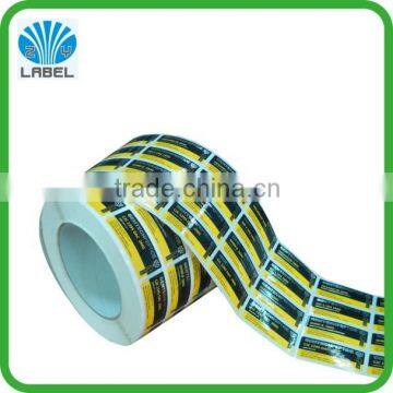 custom design waterproof 10ml serum vial label/steroid label sticker with silver stamping