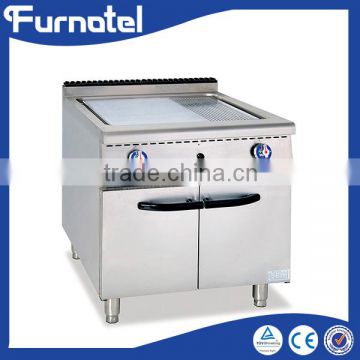 Commercial Hot Sale Free standing 2/3 Flat And 1/3 Grooved Gas Griddle With Cabinet