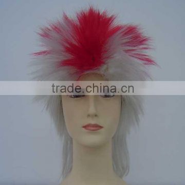 bob trading newest football fan wig/hair football fan hairpiece