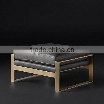 Tufted Stainless Ottoman OT-834