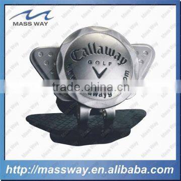 Promotional Round Shape Custom Metal Epoxy Silver Golf Ball Marker Holder photo-3