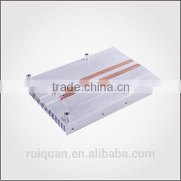 aluminum heatsink for CPU with copper heat pipe, custmized as your requirements