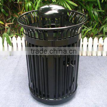 32 gallon outdoor trash bin metal outdoor waste bin