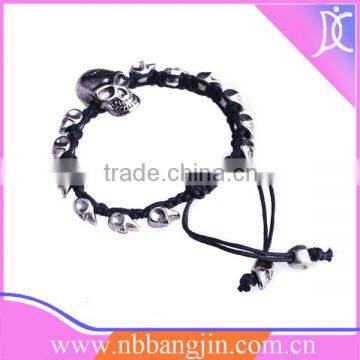 Leather wrap bracelets,Skull fashion bracelet