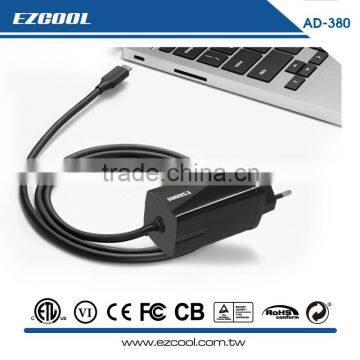 Dongguan factory 45W Type C Wall mount Laptop adapter AD-380 (CE Approval)