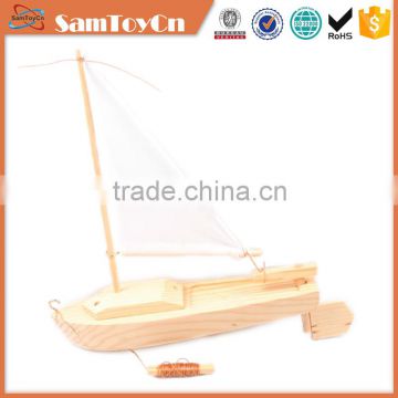 Intellectual model toys wooden boats