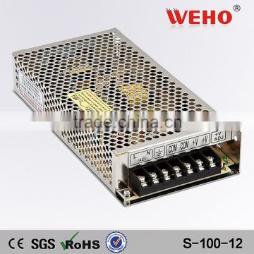 CE RoHS approved S-100-12 12v 100w ac/dc switch power supply