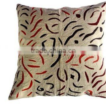 RTHCC-73 New Year Unique Designer Hand Applique Cut Work Cotton Kantha Handmade Stitch cushion covers Christmas Home Decor