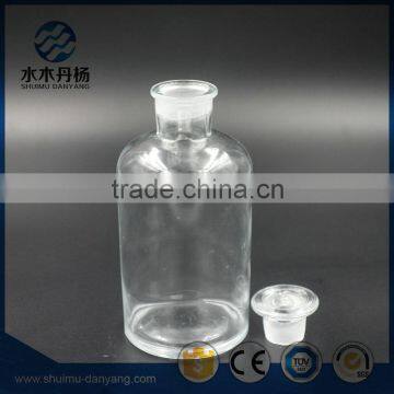 500ml clear narrow mouth glass reagent bottle for lab