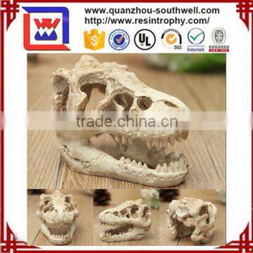 Resin Dinosaur Skull Aquarium Decoration Terrarium Reptile Fish Tank Ornament
