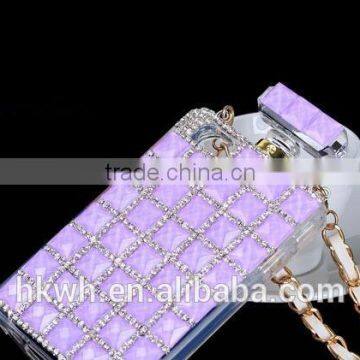 With PU Chain Perfume Bottle Eiffel Diamond Case Cover for Iphone 5" photo-3