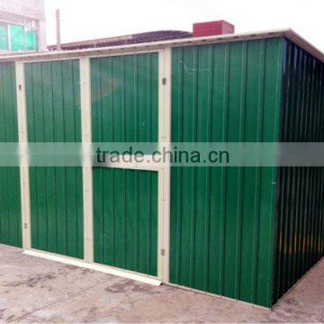 Easy Build Pent Metal Garden Shed Dark Green TK12'X6'