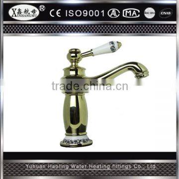 Unique Style Antique Faucet Bronze Brass Basin Sink Mixer Hot and Cold Water Taps Single Handle Single Hole Faucet photo-3