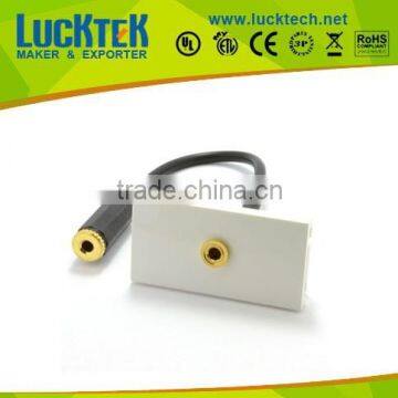 wall plate panel amounted 3.5mm audio cable