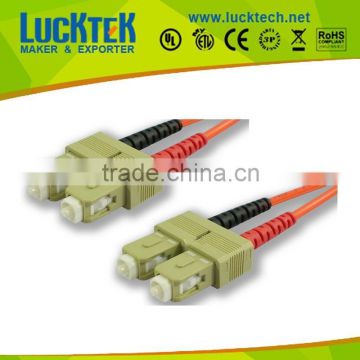 Lucktech SCSCDUPMM-1M 62.5/125 Orange Duplex Multi-Mode Fiber Optic Patch Cable, SC-SC, 1 Meter in Length Orange