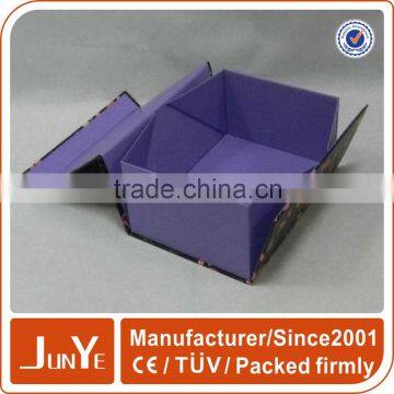 Purple custom jewelry paper box with logo handle