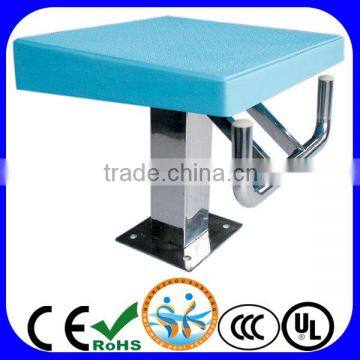 One-step starting block for swimming pool