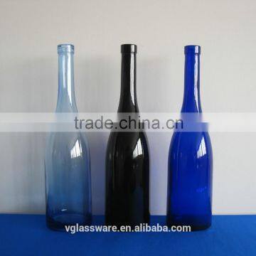 blue champagne glass bottle 750ml champagne bottle