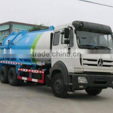 North-Benz 6x4 16000L vacuum sewage suction truck with vacuum pump WEICHAI diesel engine WP10.270E32 270hp