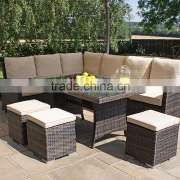 Sectional Dining Set With Three Stool