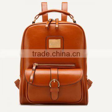 Factory Wholesale Retro Style Vintage Leather Backpack