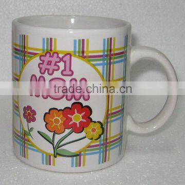 Ceramic Gift Mug with Flower Decal