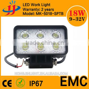 Car accessory IP67 Square 4inch 18W off road led driving light work led light for atv utv suv